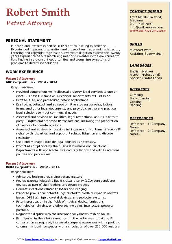 How To Write Patent In Resume
