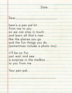 How To Write A Pen Pal Letter Sample