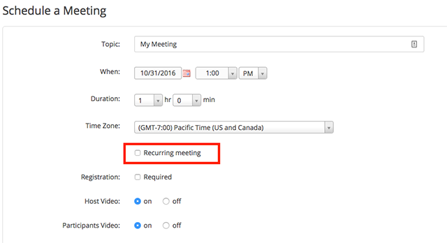 How To Make A Zoom Meeting Recurring