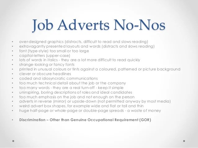 How To Write A Job Advert Uk