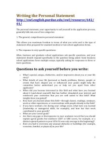 How to start writing a personal statement for a job CV Personal