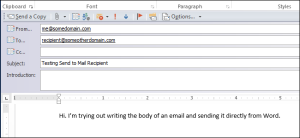 How to Send a Word Document as the Body of an Email Message