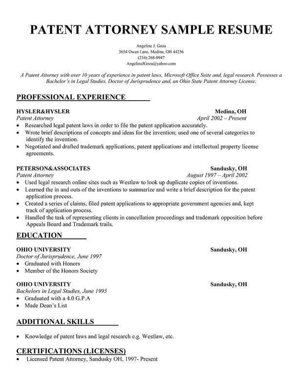 Patent Attorney Cover Letter Sample