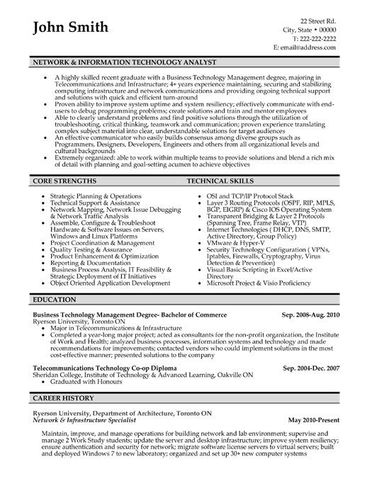 Network Engineer Resume Template Download