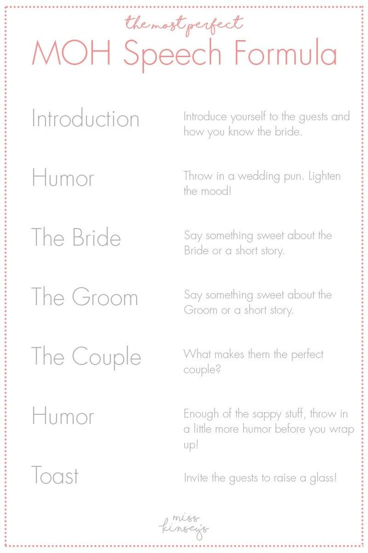 Short Bridesmaid Speech Examples