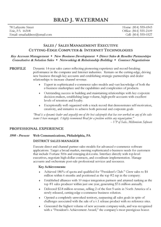 Chronological Format Resume Template