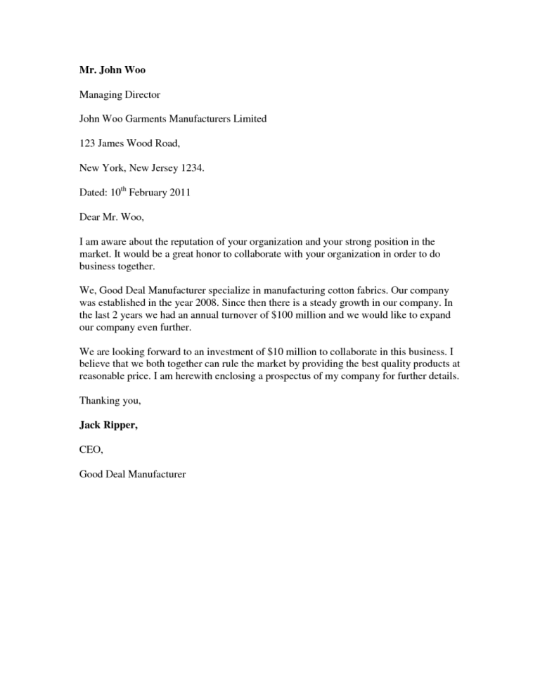 Cover Letter Template Simple