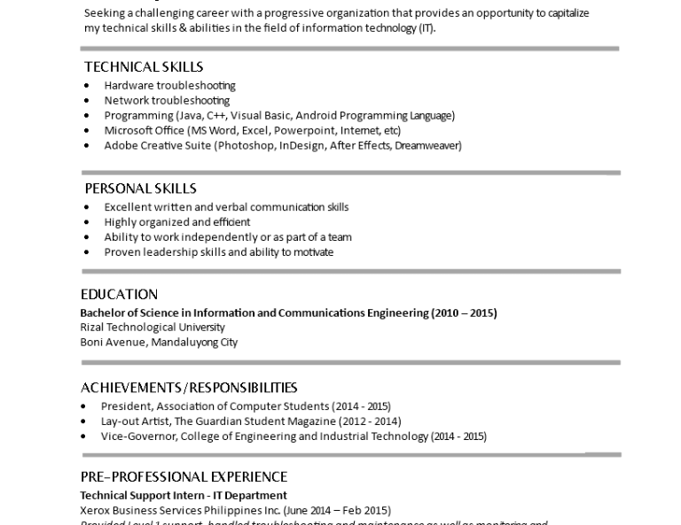 How To Write Resume Without Any Work Experience