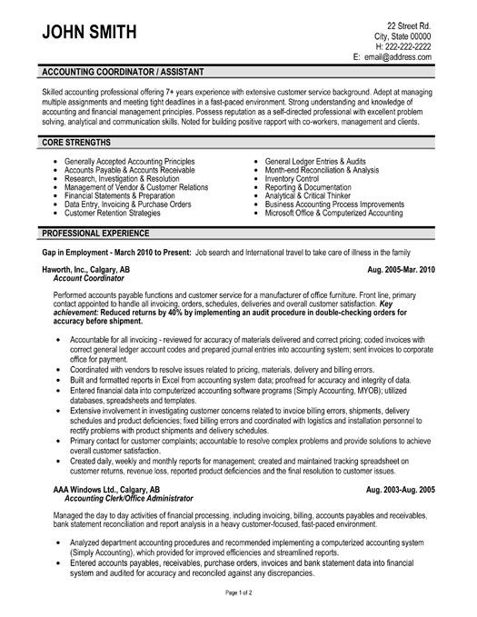 Accounting Resume Sample Word Document