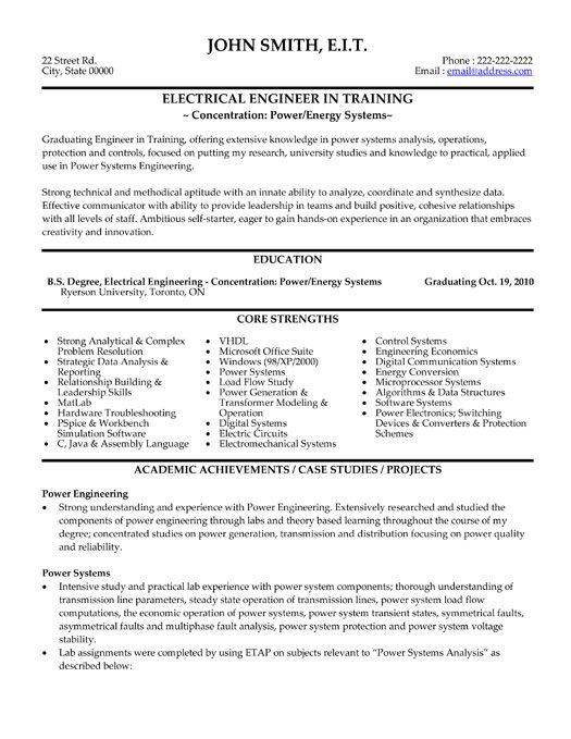 Electrical Engineer Cv Format Download