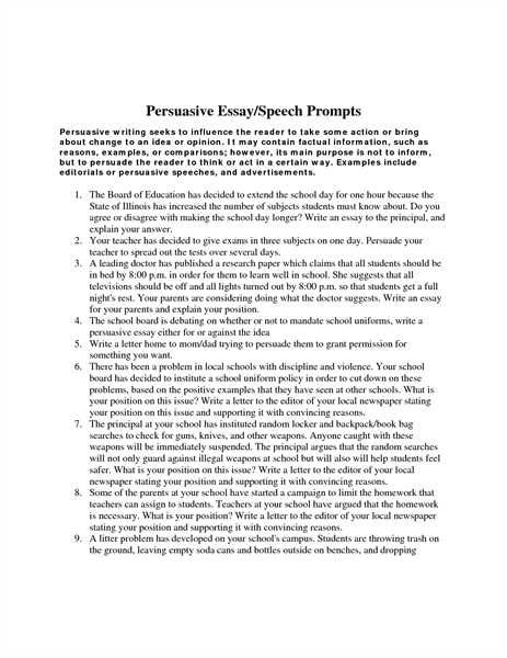 Persuasive Presentation Topics Examples