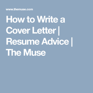 This Is What it Means to Write a Cover Letter for Your Resume Cover