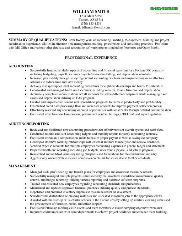 Accountant Resume Objective Examples