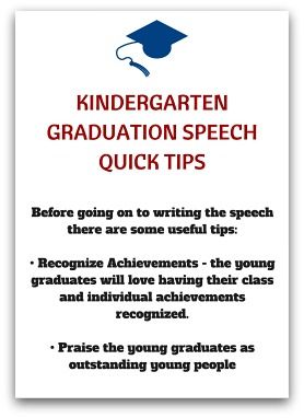 Graduation Speech Sample For Kindergarten