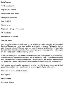 Sample Career Change Cover Letter and Email Example
