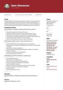 Resume Forklift Operator & Writing Guide 17 Examples PDF & Word