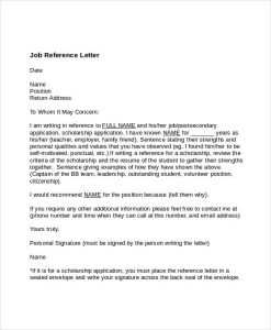 Professional Reference Letter Examples For Your Needs Letter Template