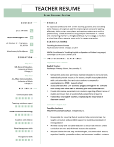 Education Resumes Examples and Writing Tips Resume Genius