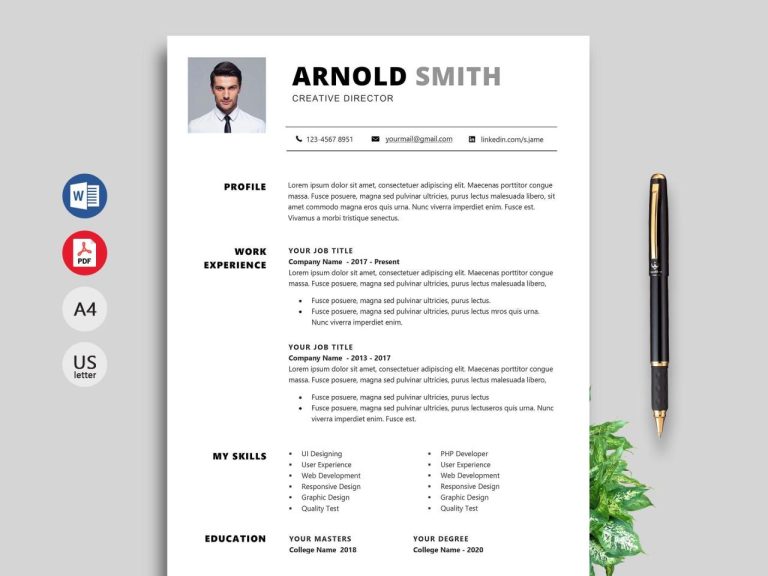 Academic Cv Template Word Free Download 2020