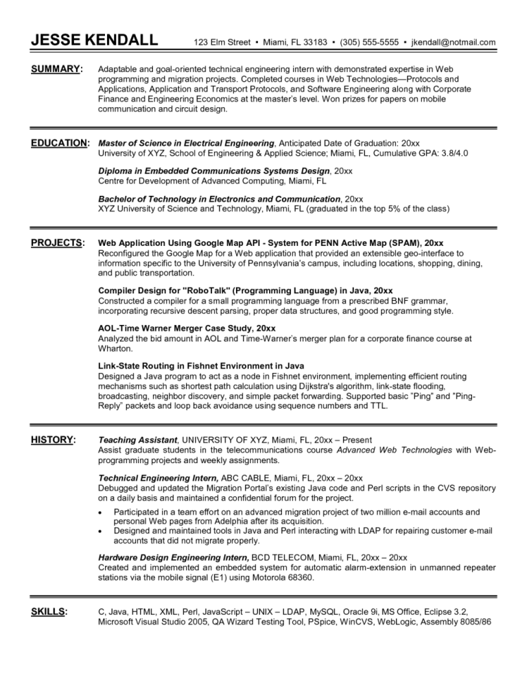 Tooling Design Engineer Objective Resume