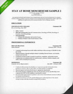 Reentering the Workforce Resume Examples Beautiful How to Write A Stay