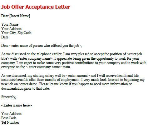 Company Job Offer Letter Sample