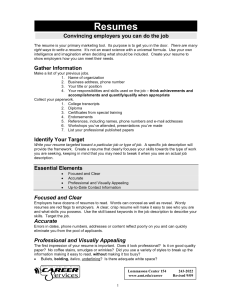 Job Resume Sample http//www.resumecareer.info/jobresumesample