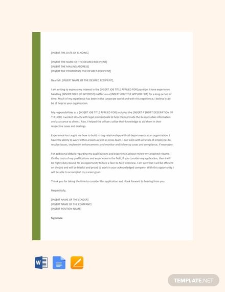 Unsolicited Application Letter Sample Pdf