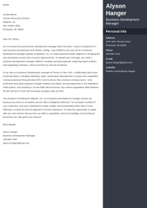 Business Development Cover Letter Examples for 2021