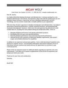 Best Computers & Technology Cover Letter Samples LiveCareer