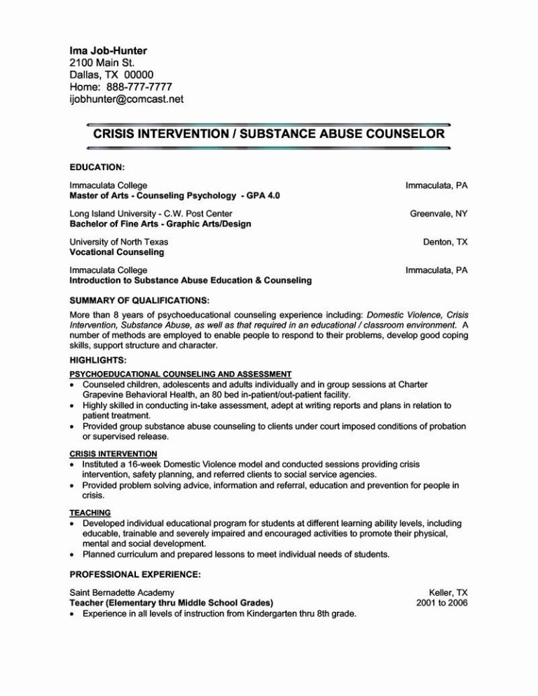 1 Year Job Experience Resume Format