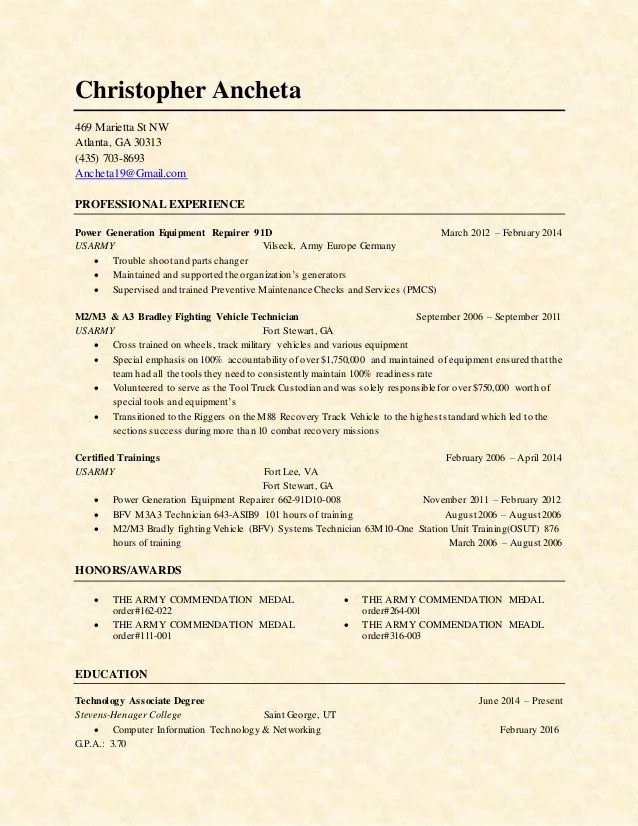 How To Write A Chronological Resume