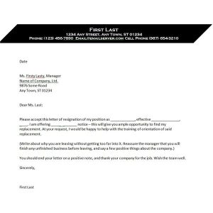Use This Writing a Letter of Resignation Template When You're Ready to