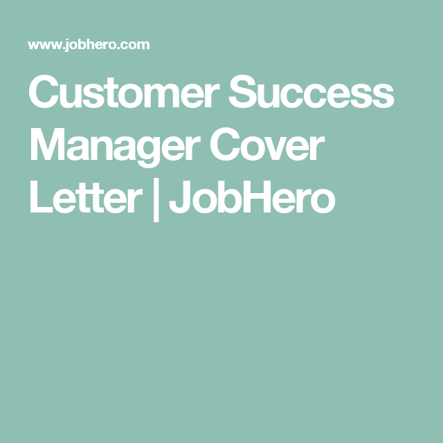 Marketing Manager Cover Letter Jobhero