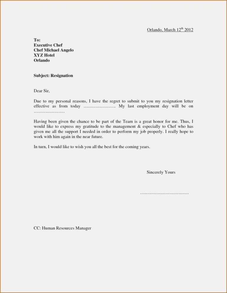 How To Write A Job Exit Letter