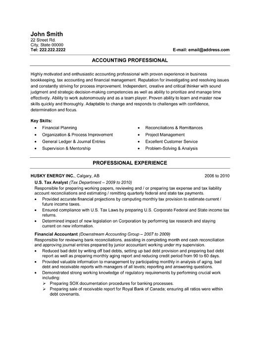 Accountant Resume Objective Sample