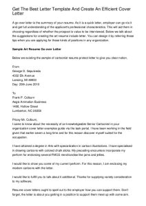 Get The Best Letter Template And Create An Efficient Cover Letter