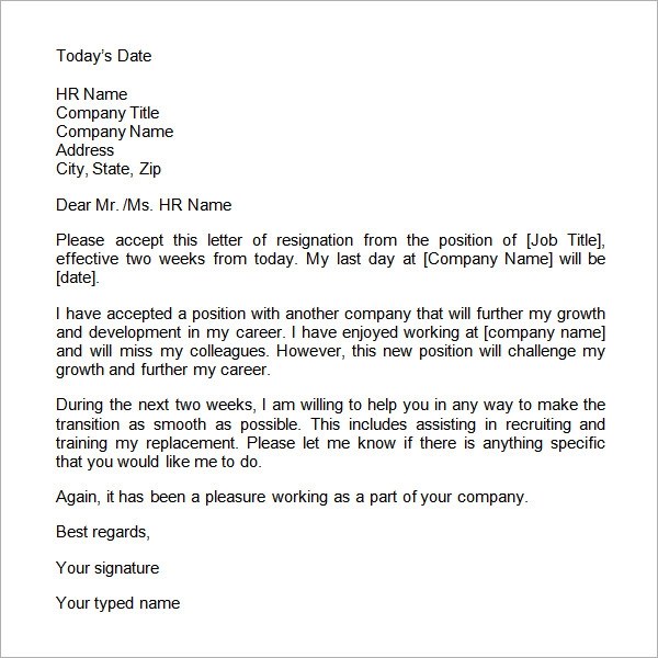 How To Write A Two Weeks Notice For Your Job
