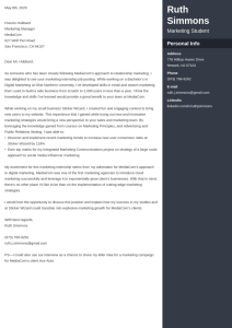 Marketing Intern Cover Letter Writing Guide + Examples