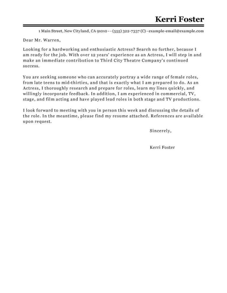 How To Write An Amazing Cover Letter Sample