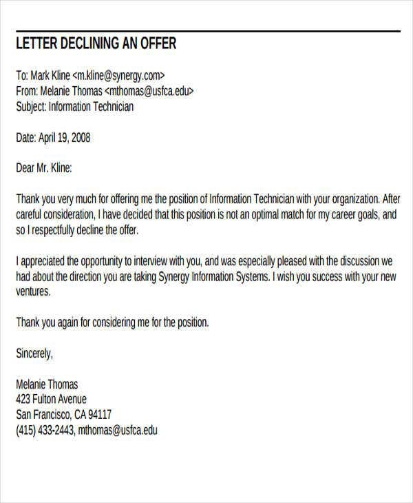How To Write Rejection Email For Job