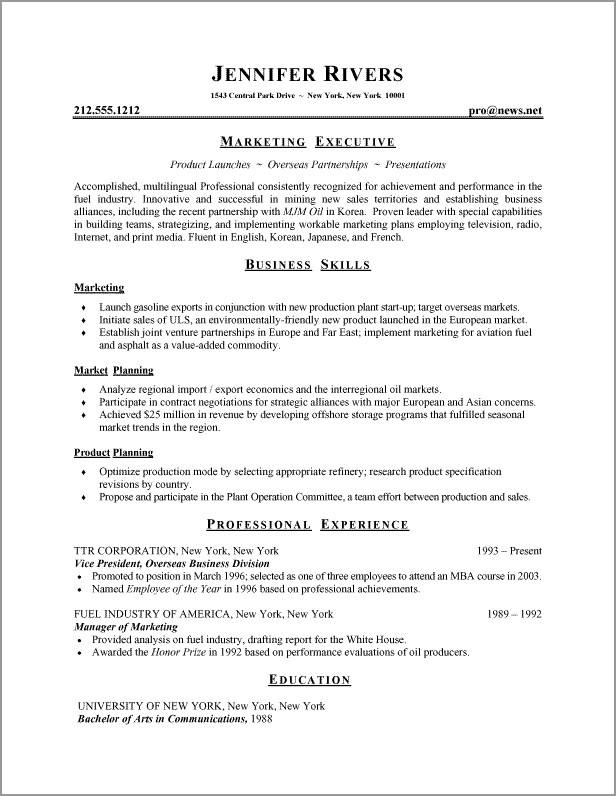 How To Write Job Resume Format