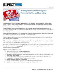 Writing Effective Job Postings for Technical Staffing and Recruiting