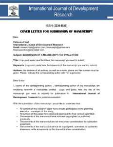 Research Paper Cover Letter For Journal Submission 200+ Cover Letter