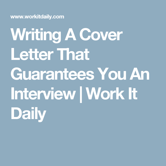 How To Write A Cover Letter Interview Guys