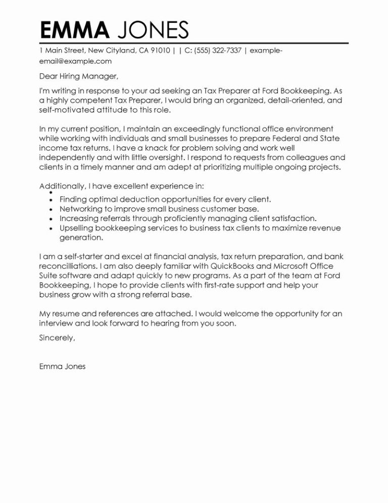 Sample Cover Letter For Accounting Internship With No Experience