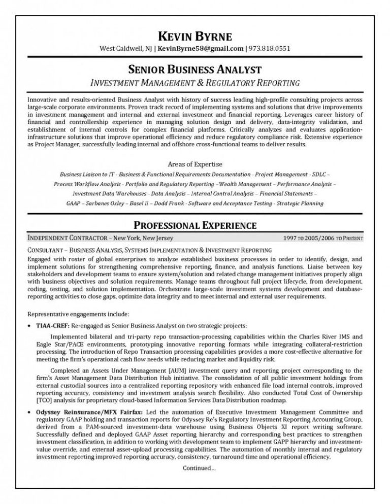 Senior Financial Analyst Cover Letter Examples