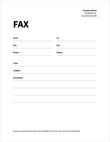What Should Be On A Fax Cover Sheet
