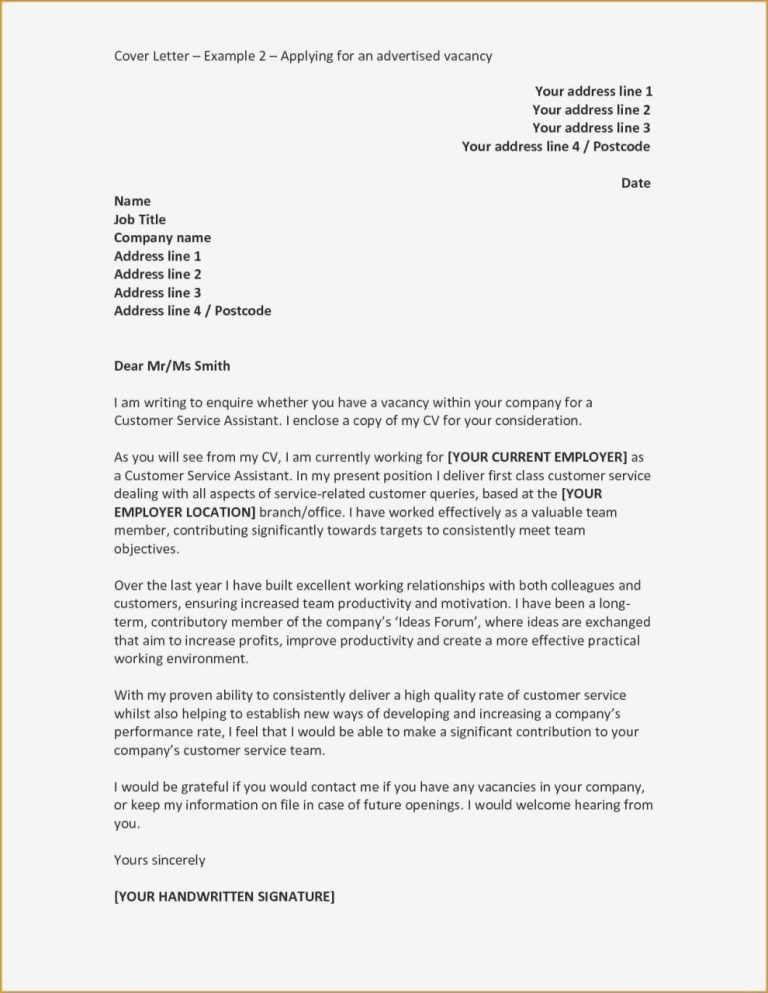 How To Write A Cover Letter For An Advertised Job
