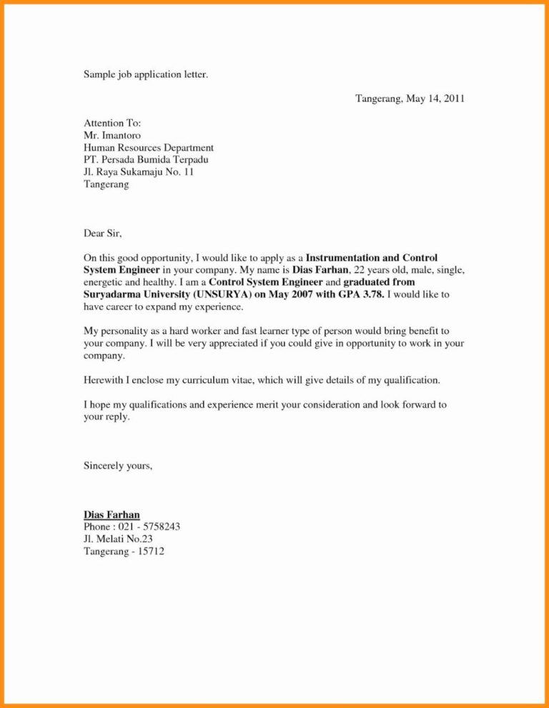 Solicited Application Letter Template